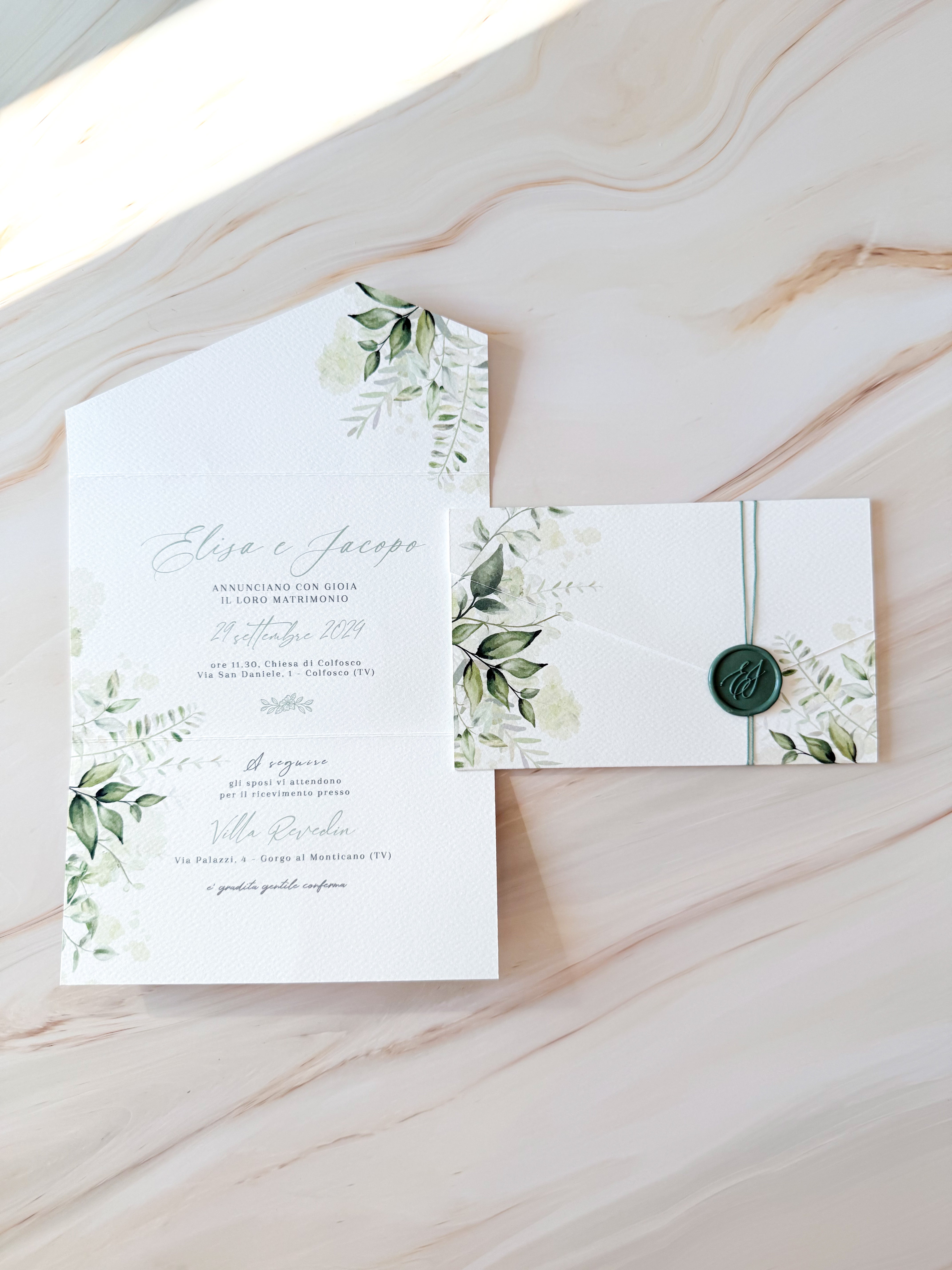 Blossom Green Hug - Partecipazioni di matrimonio