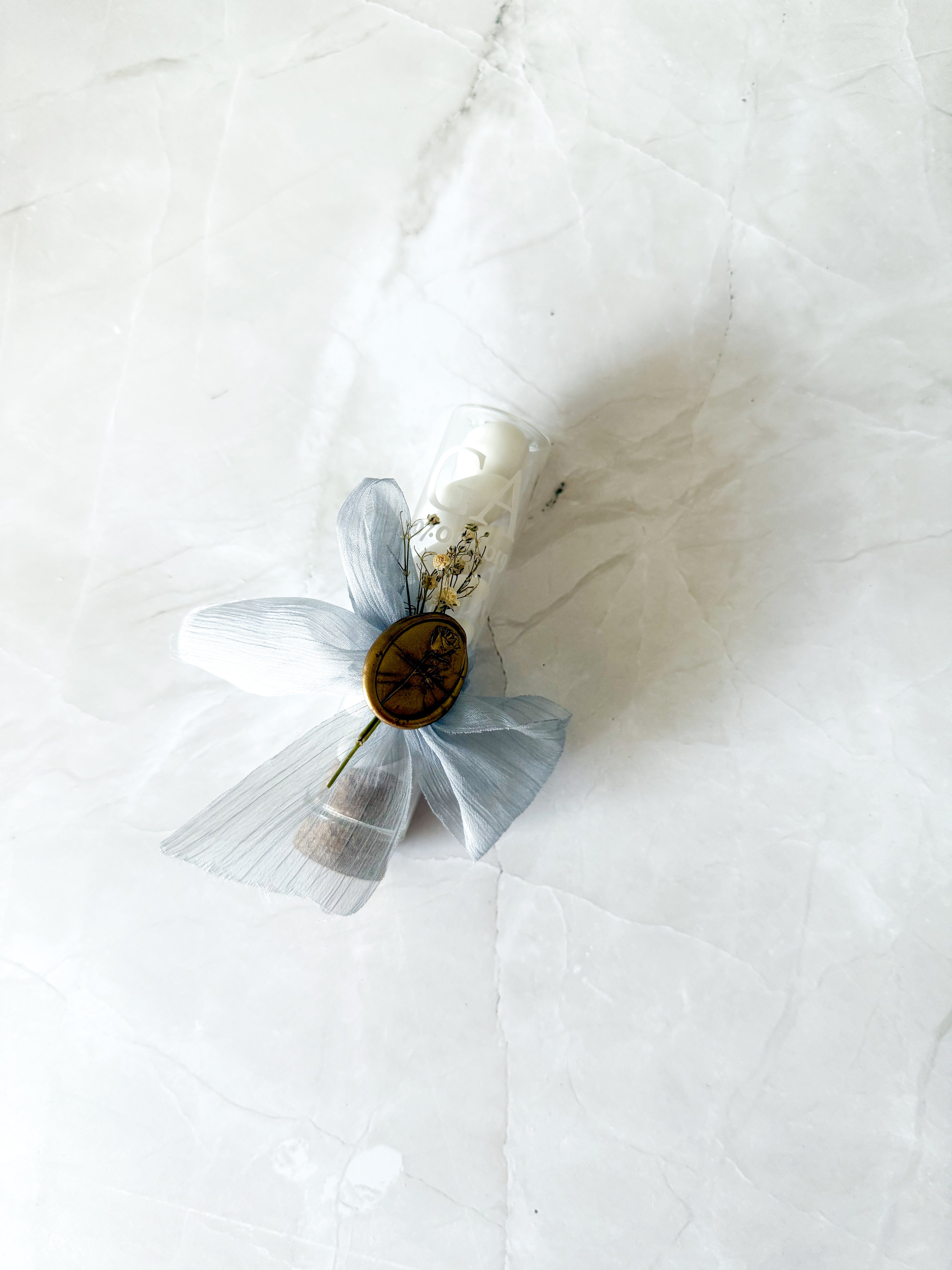 Scatola confetti Provetta “Essenza d’amore”