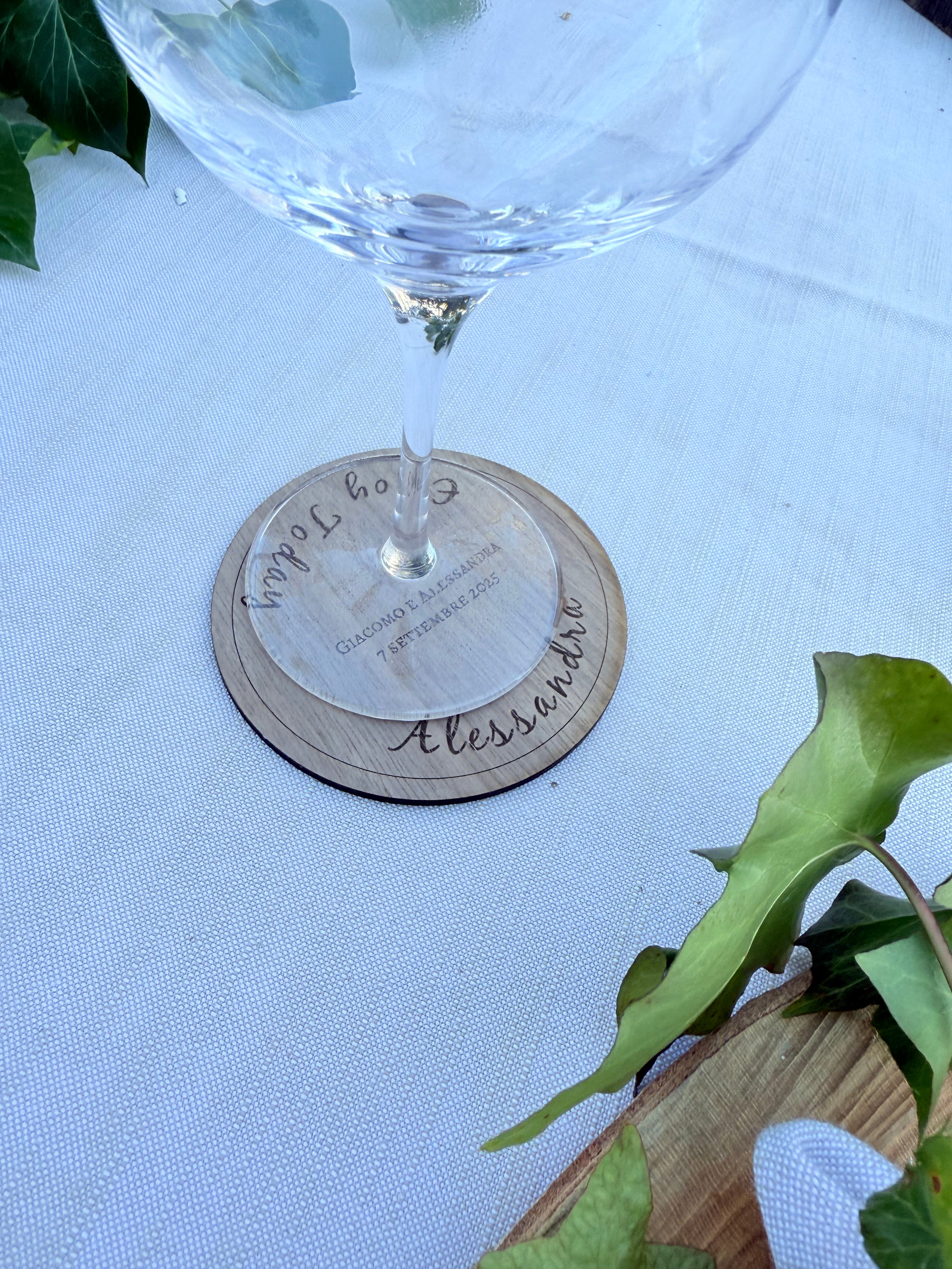 Segnaposto–Sottobicchiere “Ricordo” Personalizzato