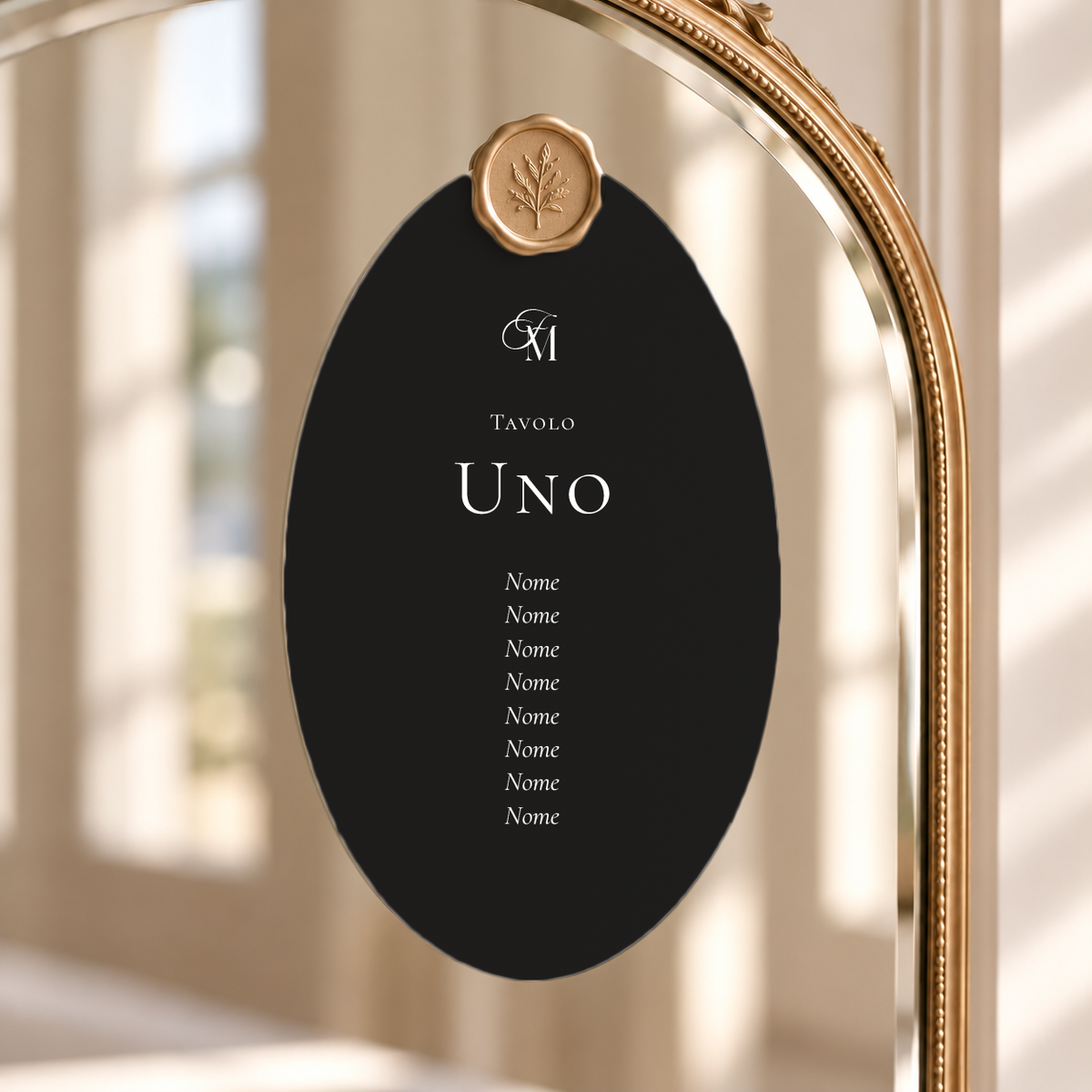 Card tableau Materica ovale - Nero