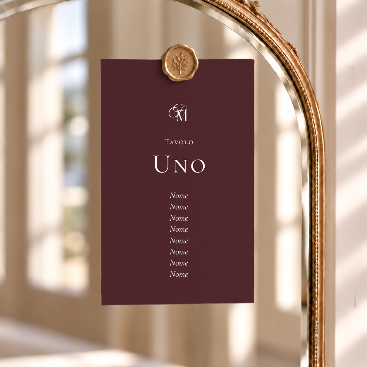 Card tableau Borgogna Materica rettangolare