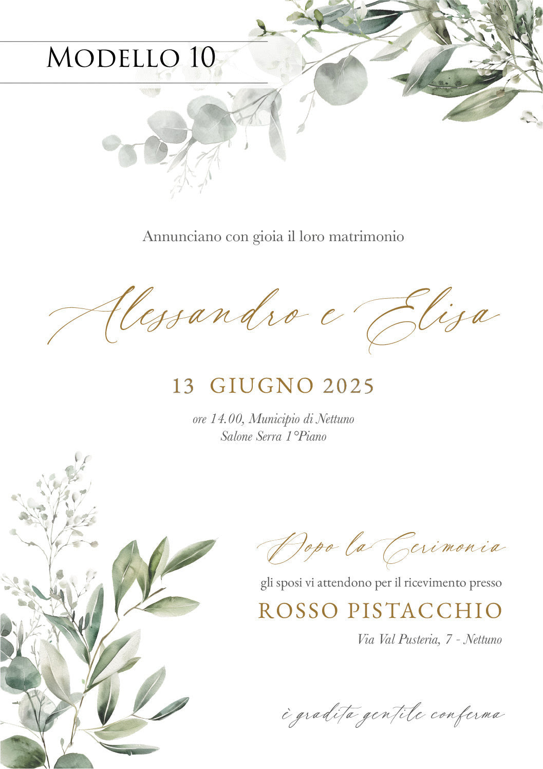 Kit Gold - 10 partecipazioni fai da te