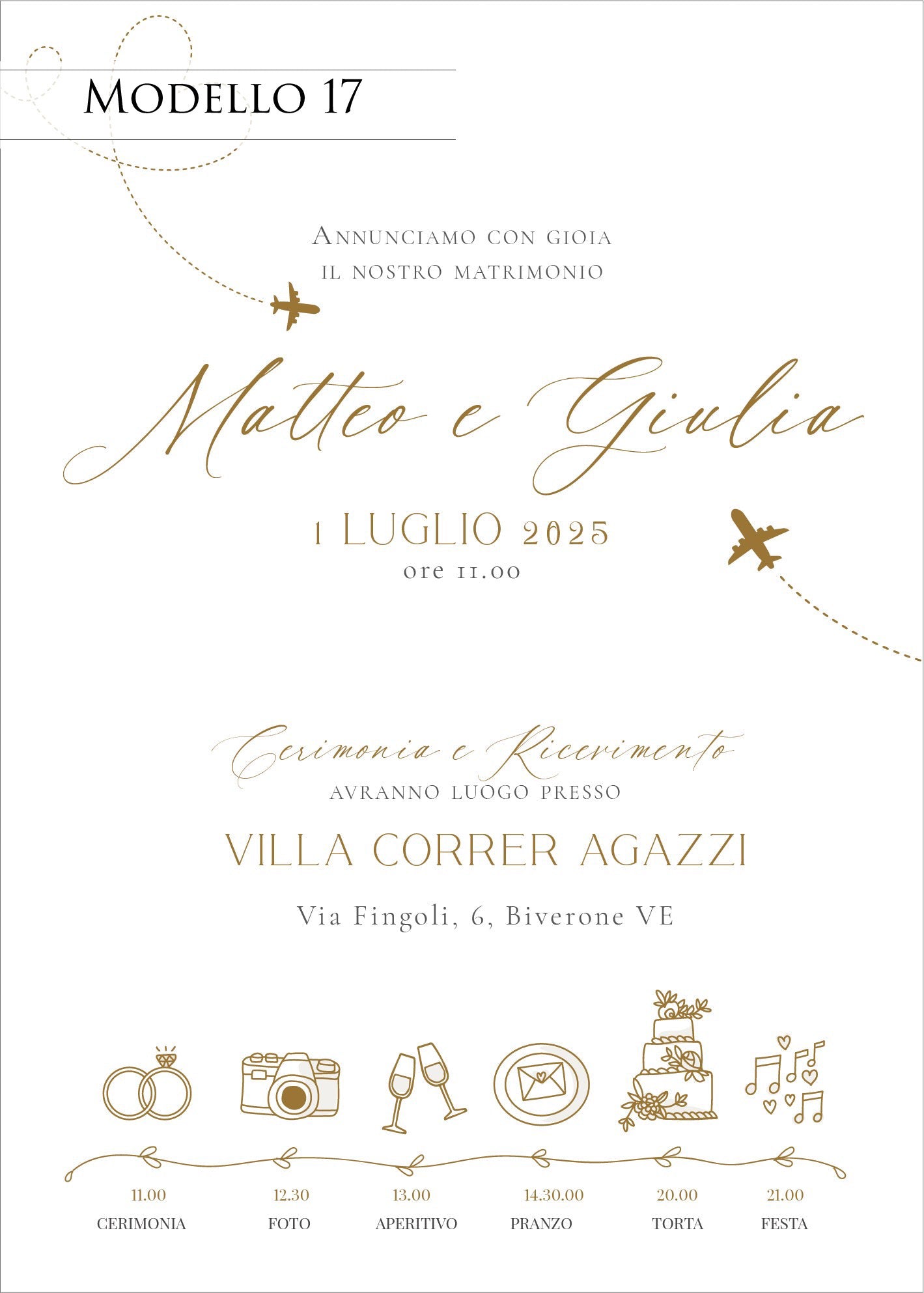 Kit Gold - 10 partecipazioni fai da te