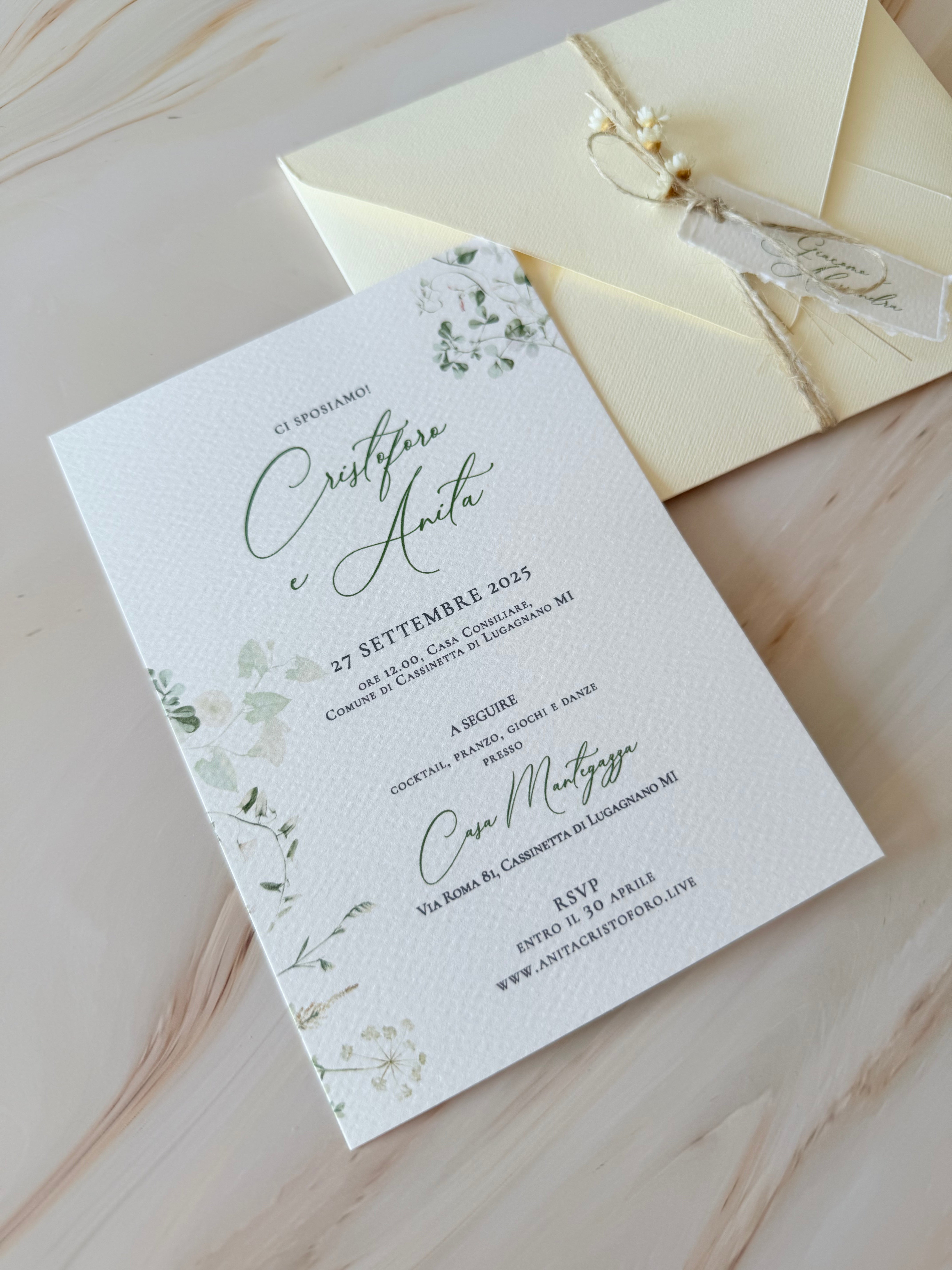 ESSENCE Green Hug - Partecipazioni di matrimonio