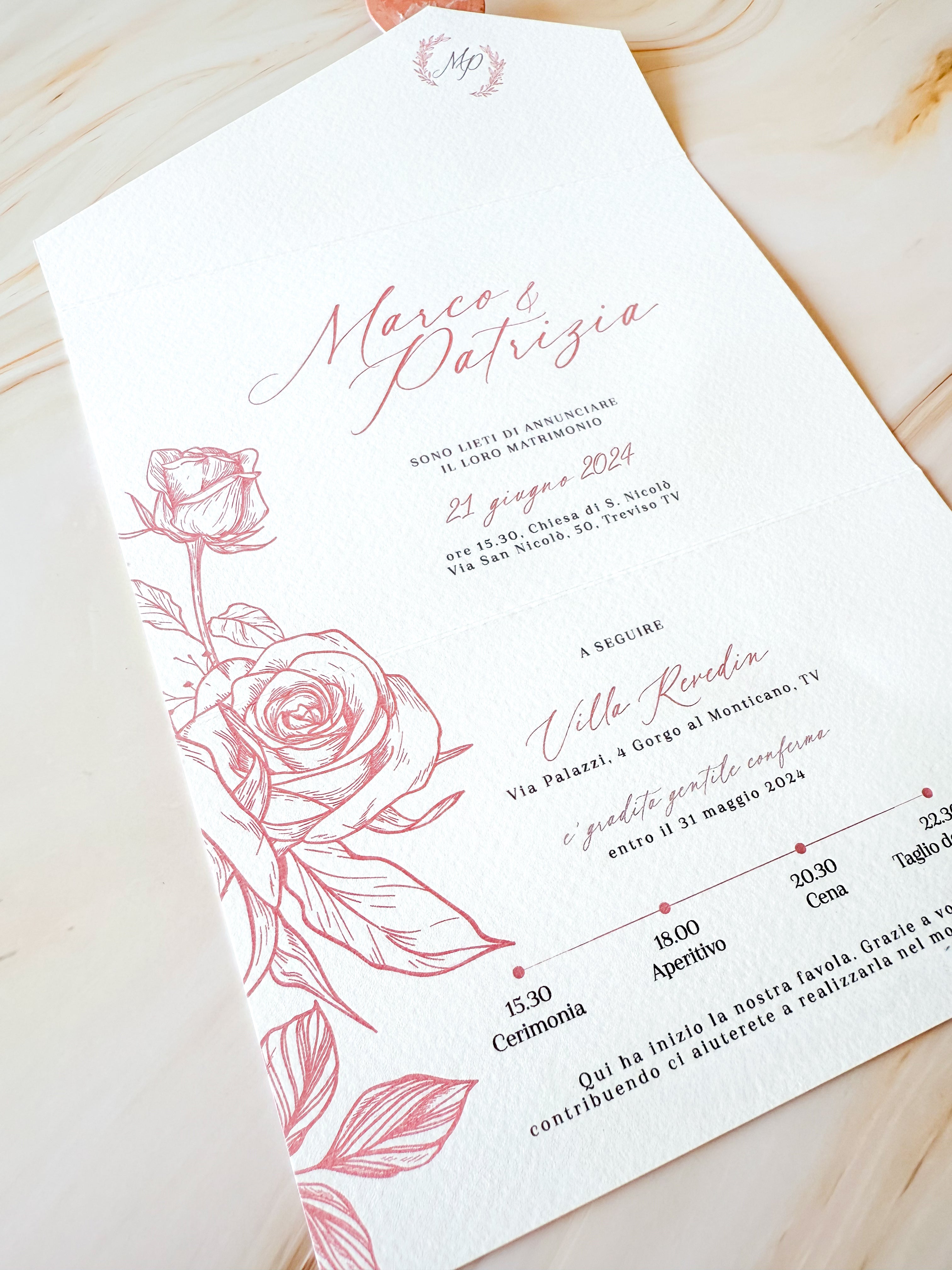 Blossom Outline - Partecipazioni di matrimonio