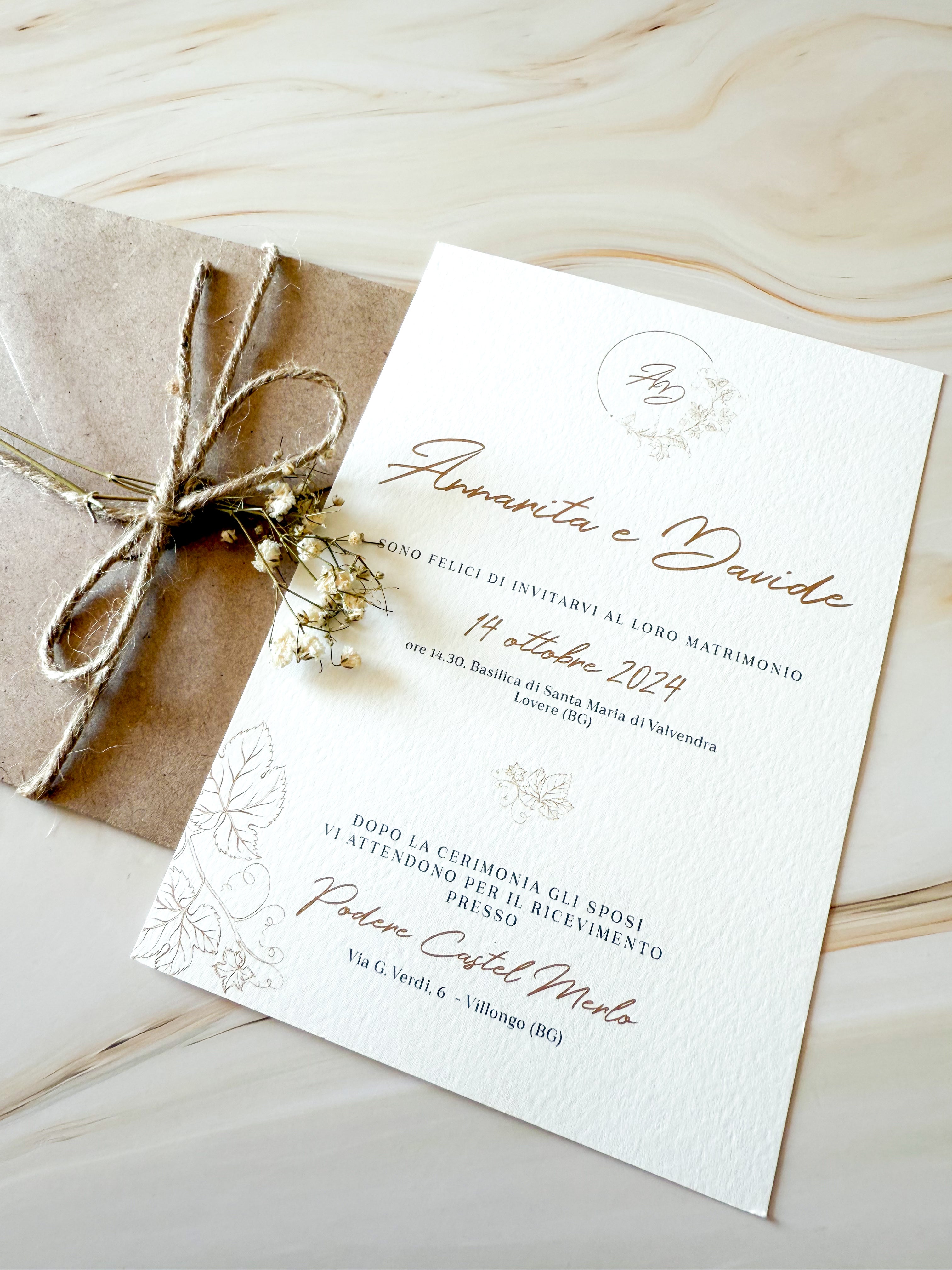 ESSENCE Vinea - Partecipazioni di matrimonio