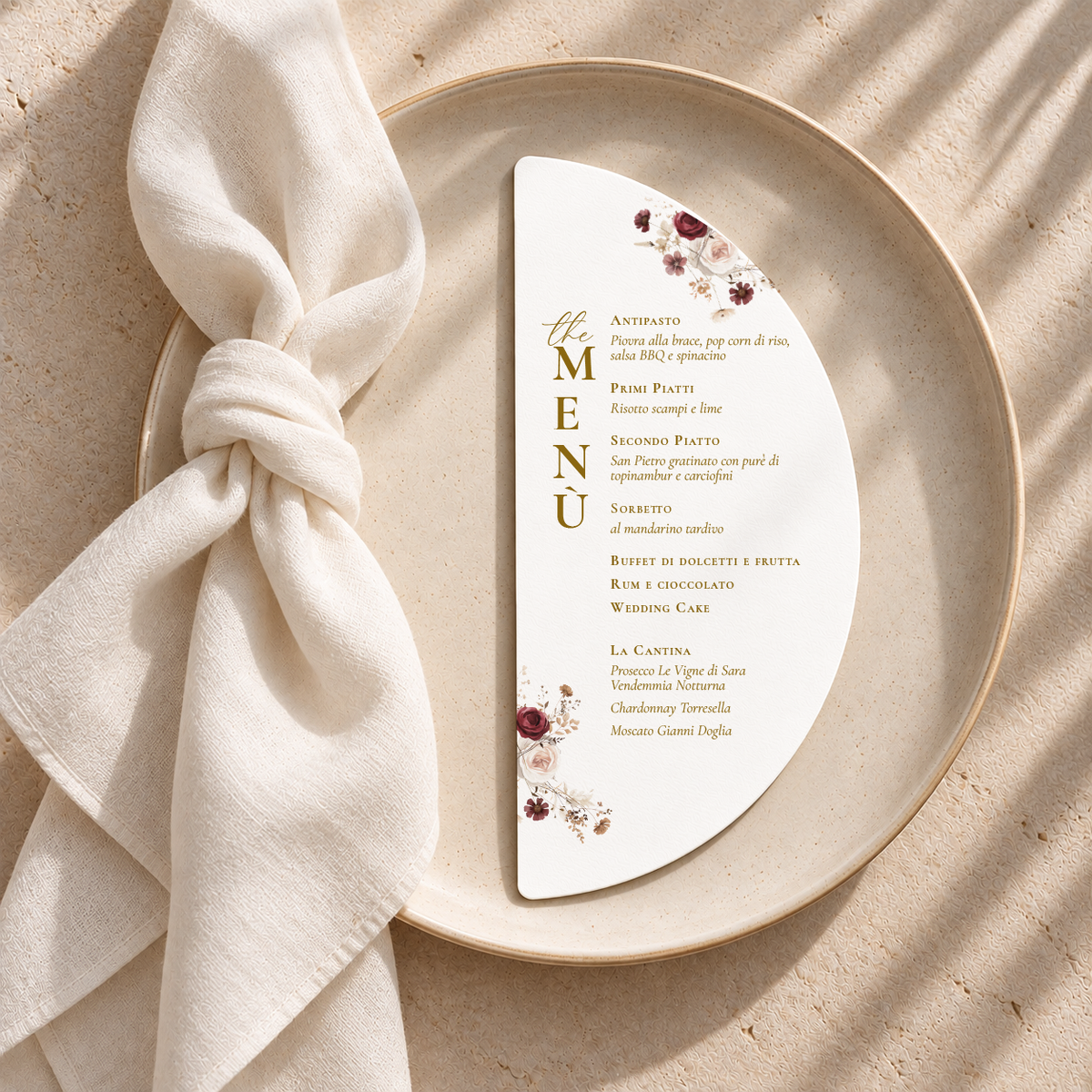 Menu Borgogna mezzaluna