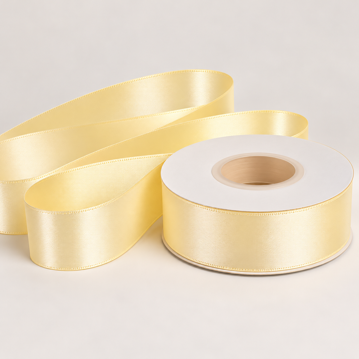 Nastro in raso Beige – 25 mm x 91 m – White Blossom