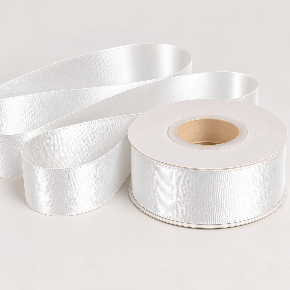Nastro in raso Bianco – 25 mm x 91 m – White Blossom