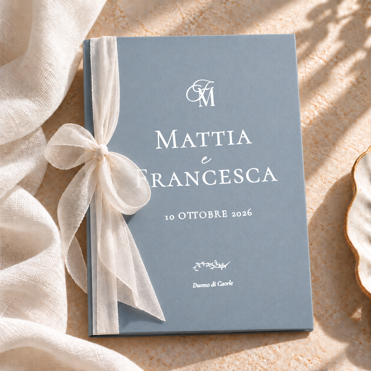 Libretto cerimonia Materica - Azzurro polvere