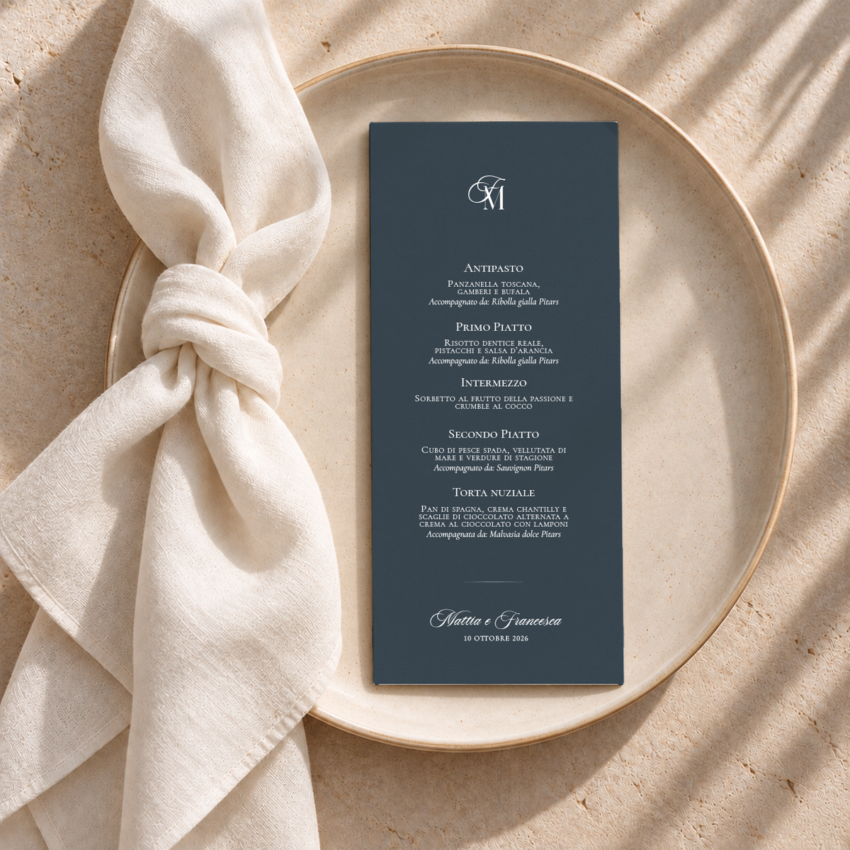 Card tableau Materica rettangolare - Blu navy