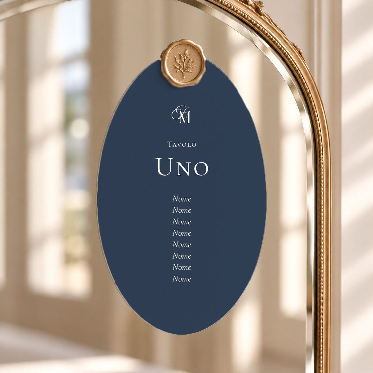Card tableau Materica ovale - Blu navy