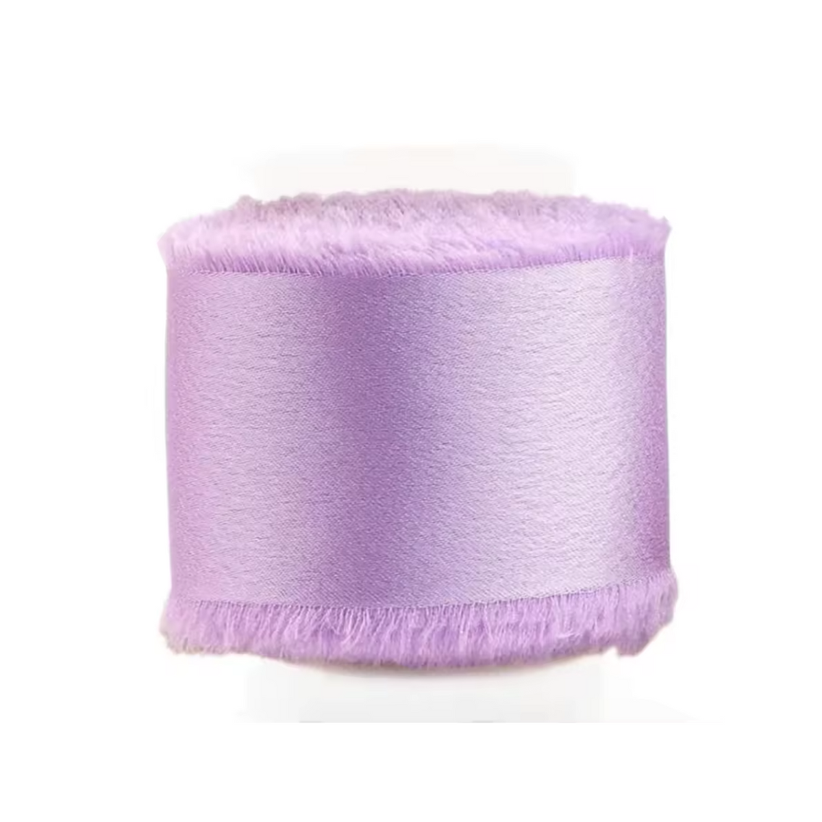 Nastro chiffon lucido sfrangiato lilla - confezione 3 rotoli da 3,8 cm x 4,5 m