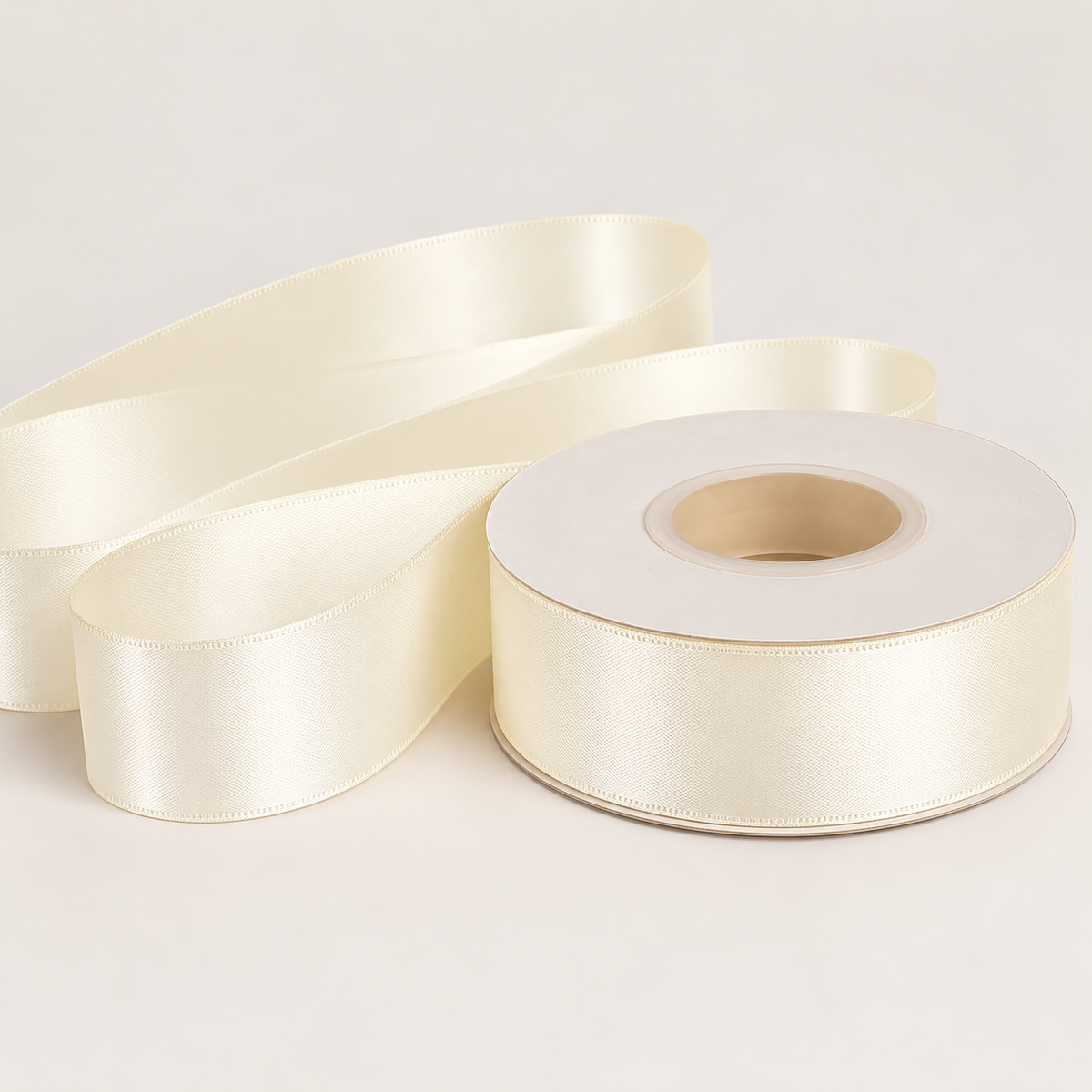 Nastro in raso Avorio – 25 mm x 91 m – White Blossom