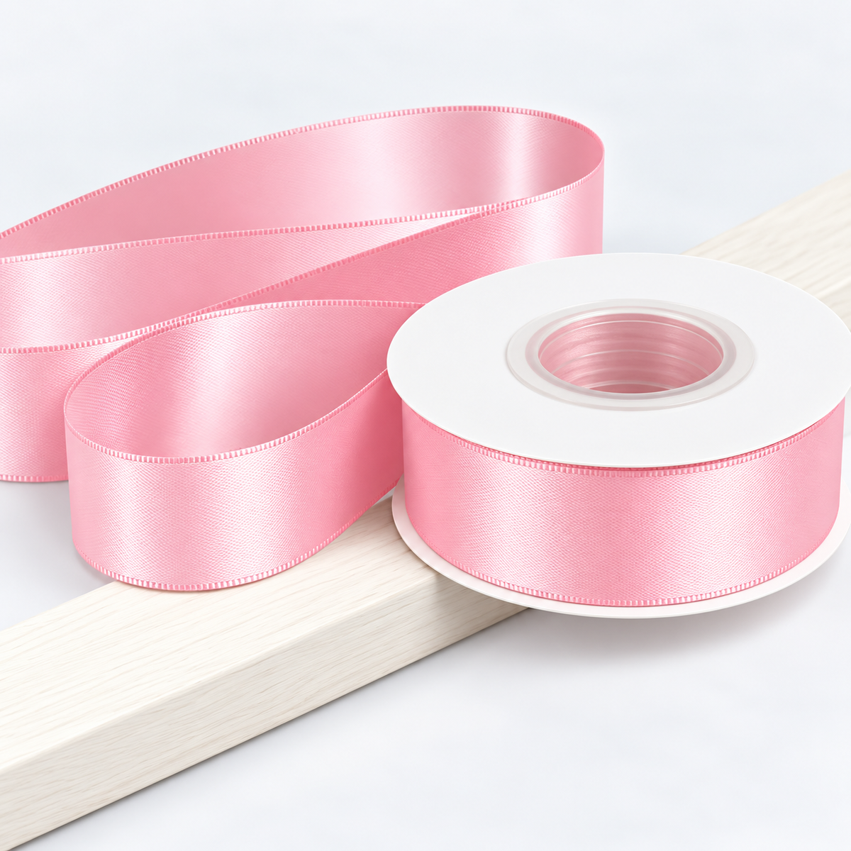 Nastro in raso Rosa baby – 25 mm x 91 m – White Blossom