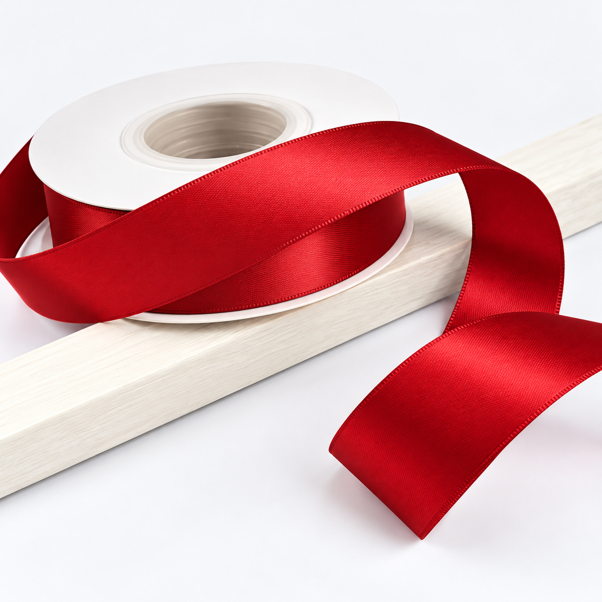 Nastro in raso Rosso – 25 mm x 91 m – White Blossom