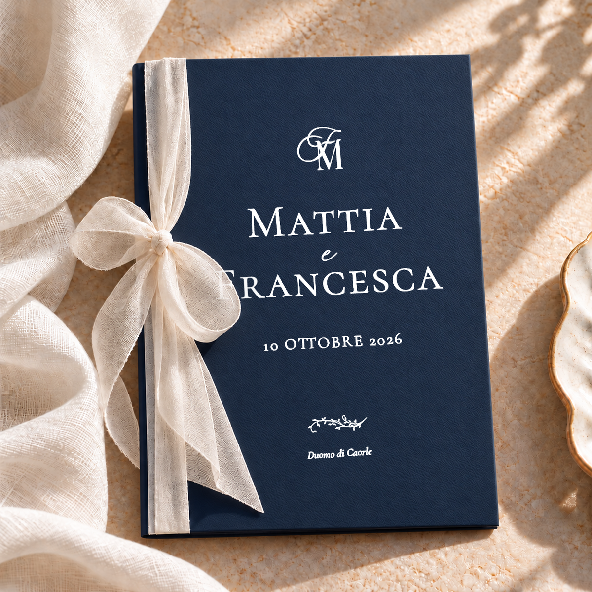 Libretto cerimonia Materica - Blu navy