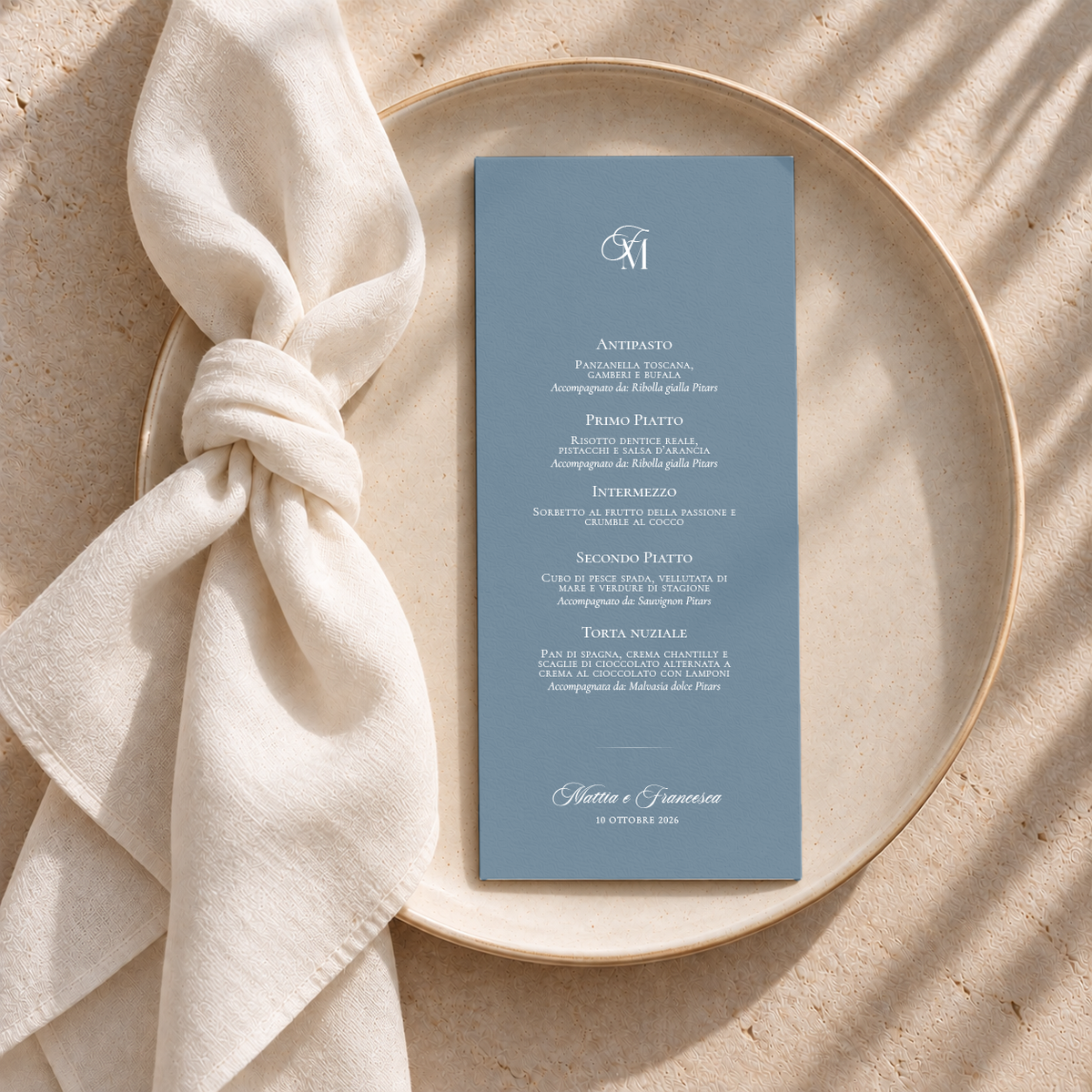 Card tableau Materica rettangolare - Azzurro polvere