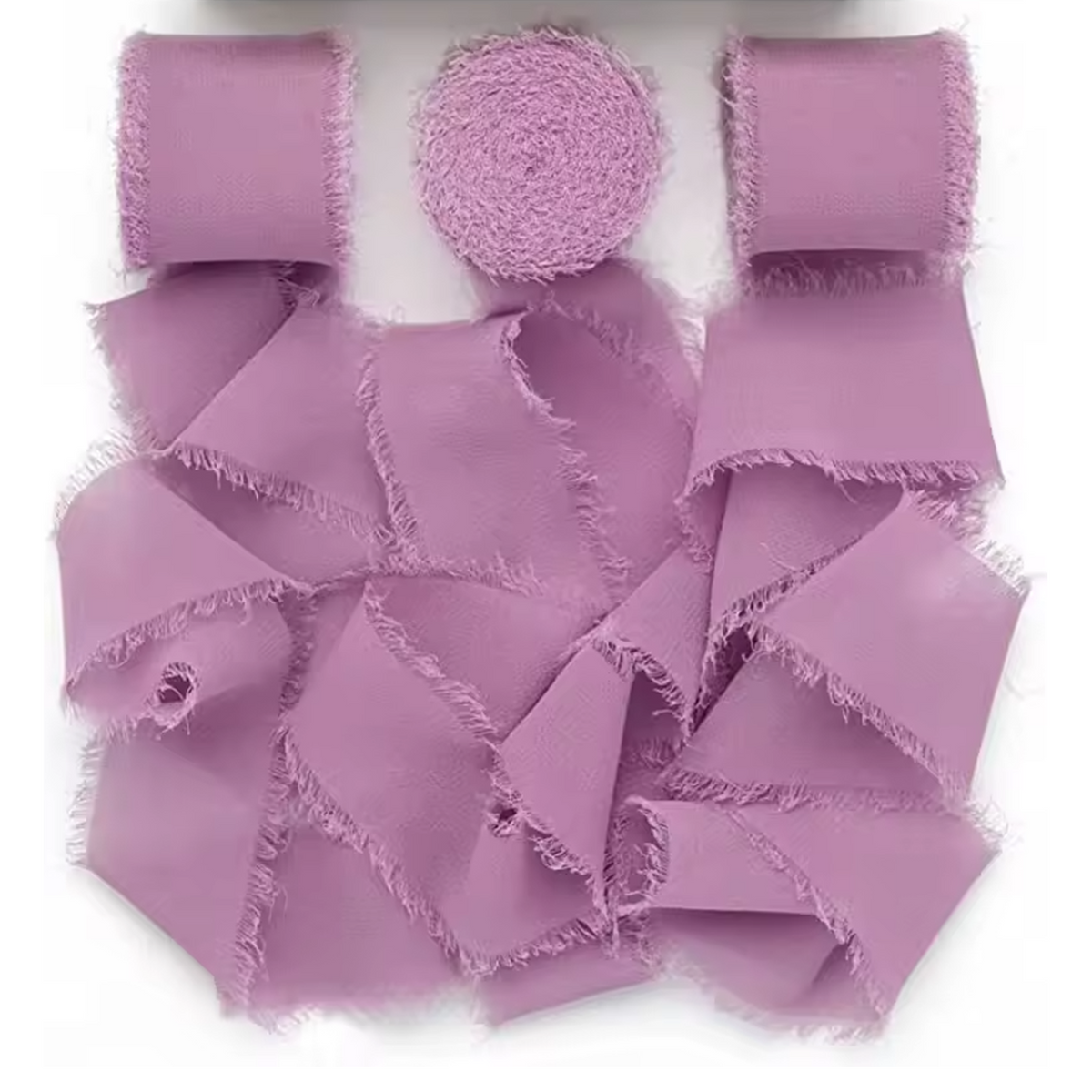 Nastro chiffon sfrangiato Violetto – 3 rotoli da 5 m