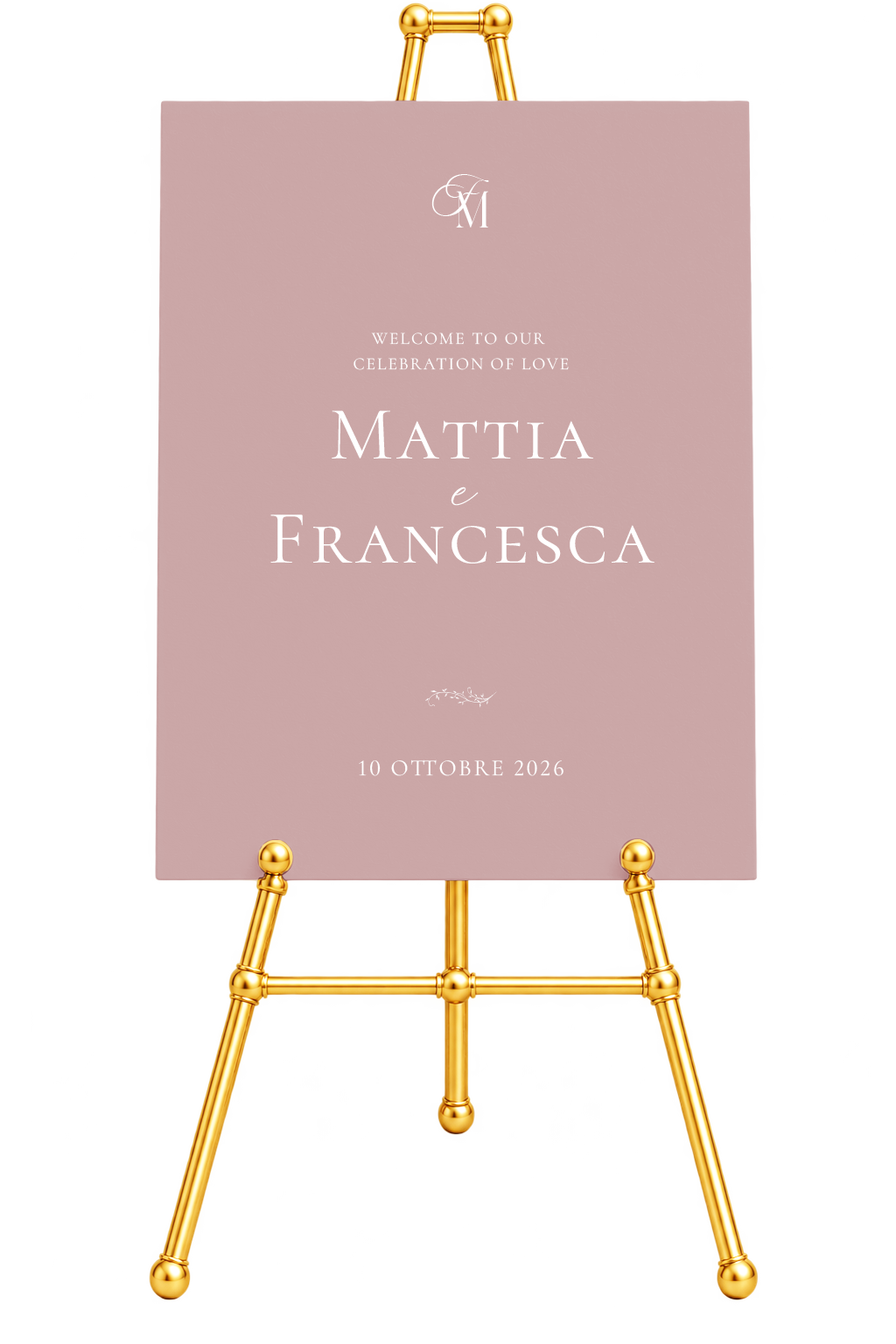 Cartello benvenuto Materica in forex - Rosa antico