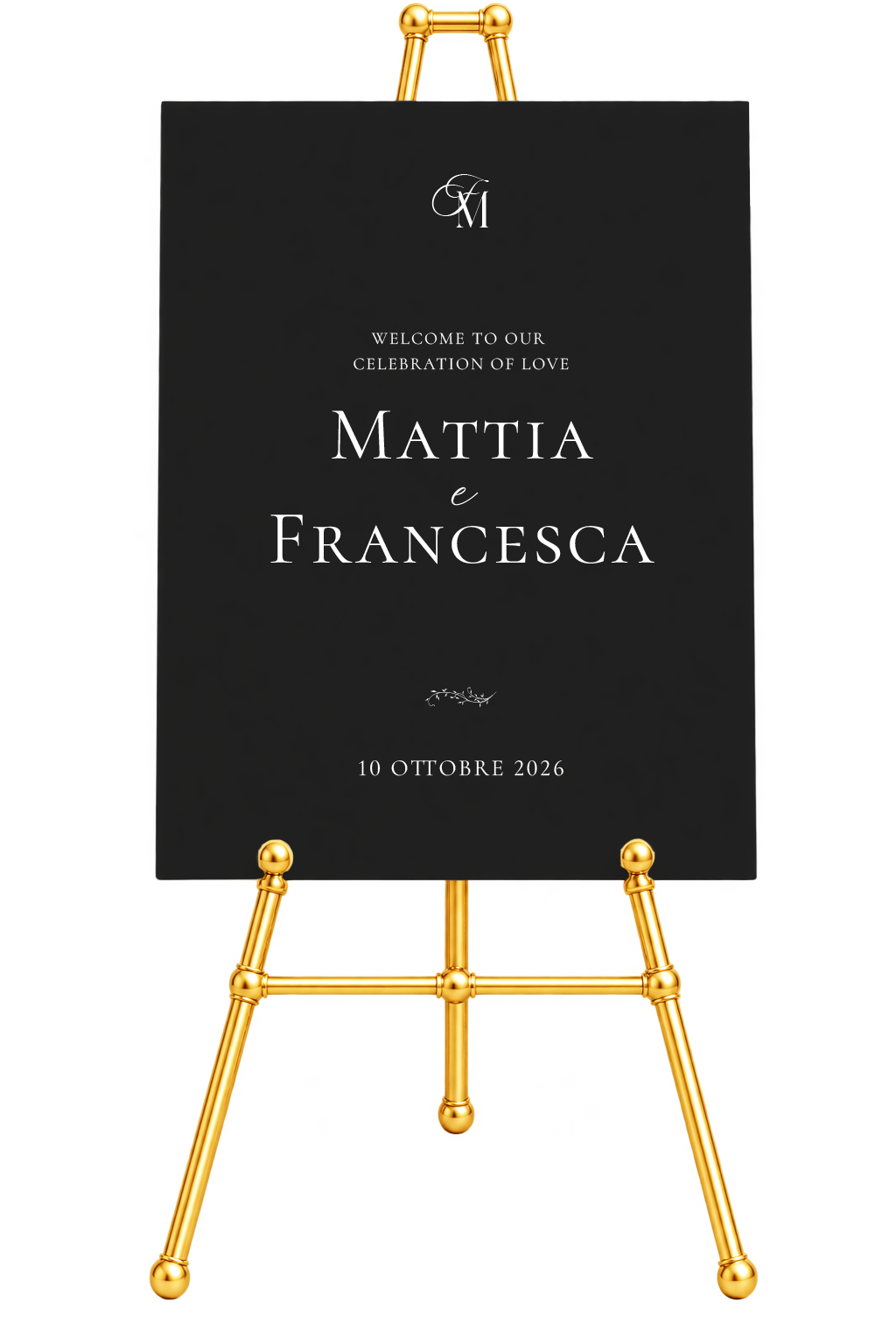 Cartello benvenuto Materica in forex - Nero