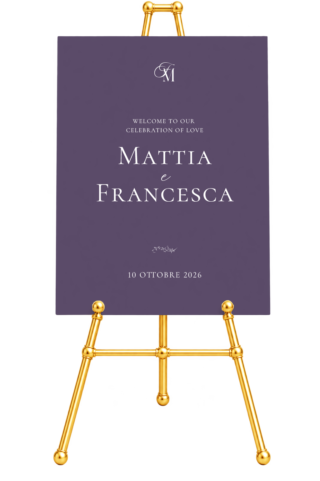 Cartello benvenuto Materica in forex - Prugna